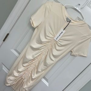 Ruched T shirt dress